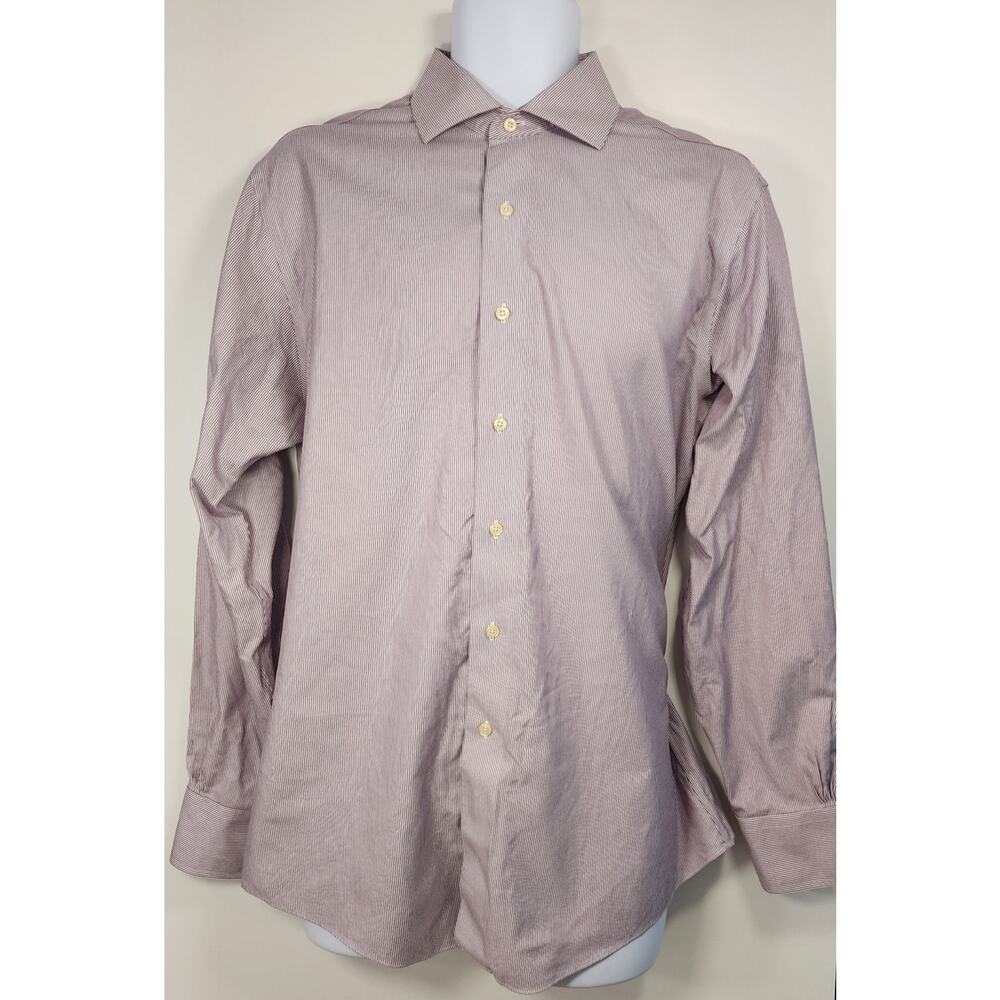 Brooks Brothers Regent Non-Iron Dress Shirt 16-35 Red Stripe Supima Cotton
